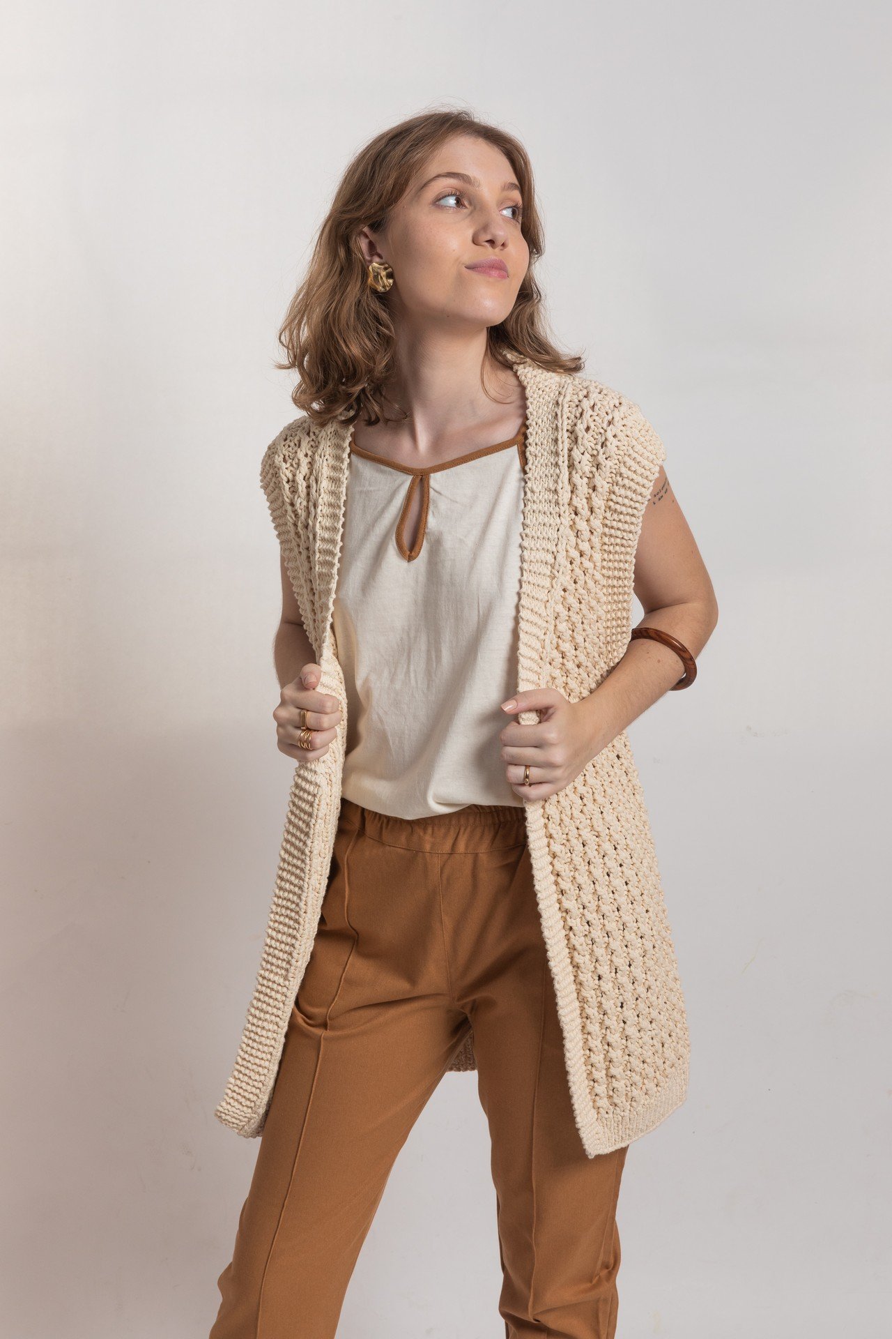 731A2389 Colete de Tricô