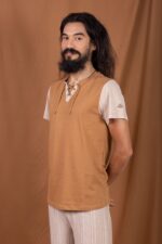 Camiseta com Botões de Coco